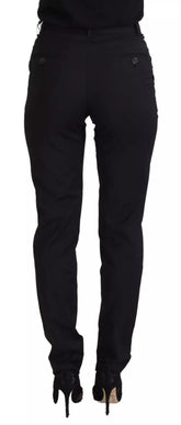Dolce & Gabbana Black High Waist Skinny Trouser STAFF Pants